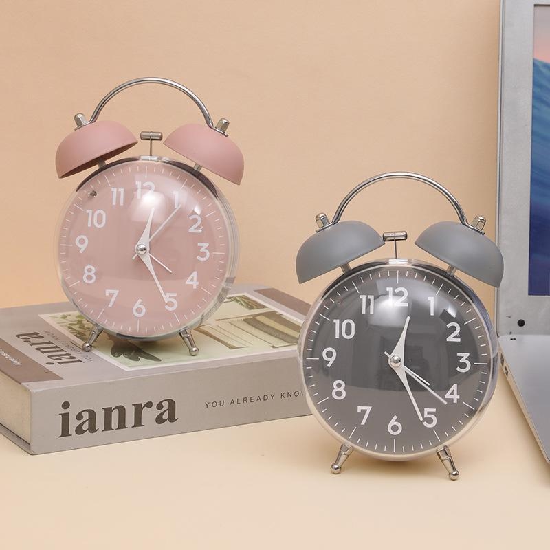 Extra Loud Double Ring Ring Clock Creative Personalized Dial Classic Silent Student Alarm Clock Table Clock