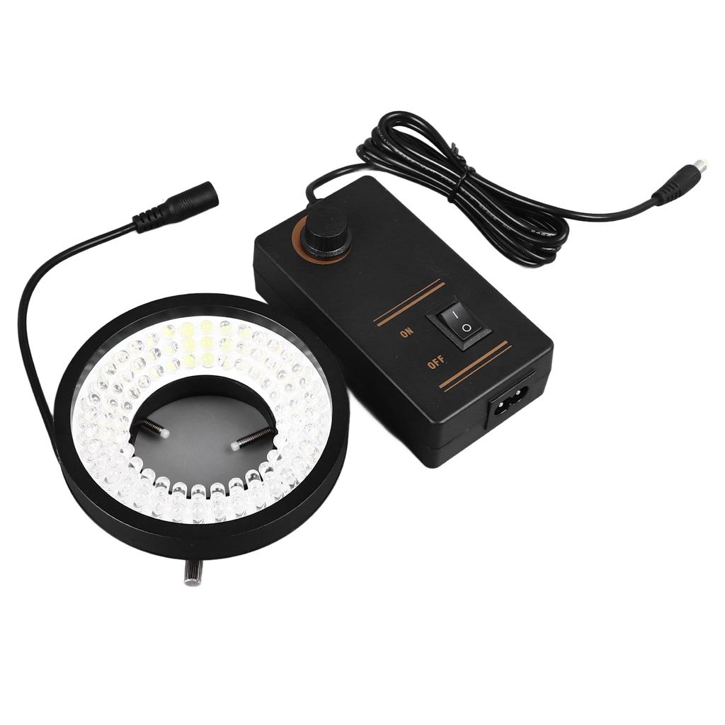 Mikroskop LED-Ringlicht 96 LEDs 6500K Weiß Einstellbare Helligkeit Industrielle Kamera-Ringlampe