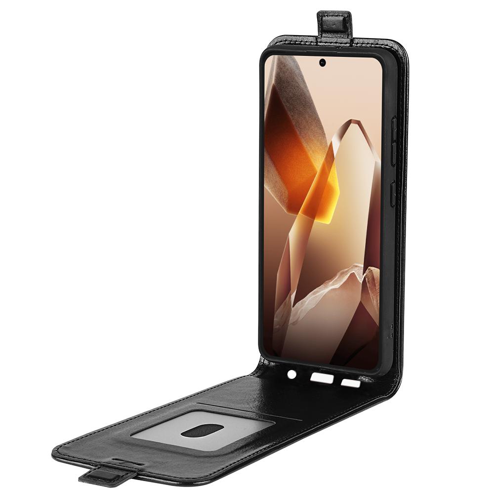 

For OnePlus 13 Case with Card Slots Vertical Flip Leather Phone Cover Brown
