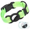 Reflective Nylon Pet Dog Collar for AirTag Bluetooth-compatible Tracker Silicone Case,Size: M