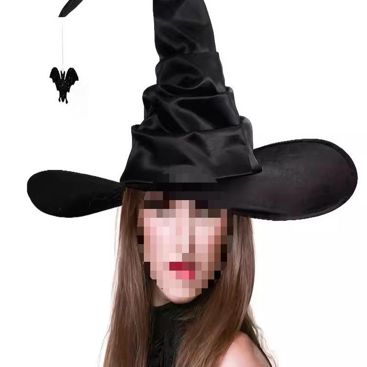 Halloween Falten Schwarz Hexe Hut Kostüm Requisite