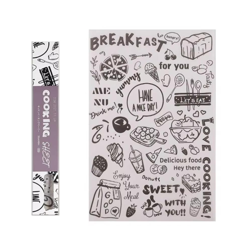 

High Temperature Resistant Baking Papers Oil-Proof Parchment Paper Sandwich Wrapping Paper Burger белый