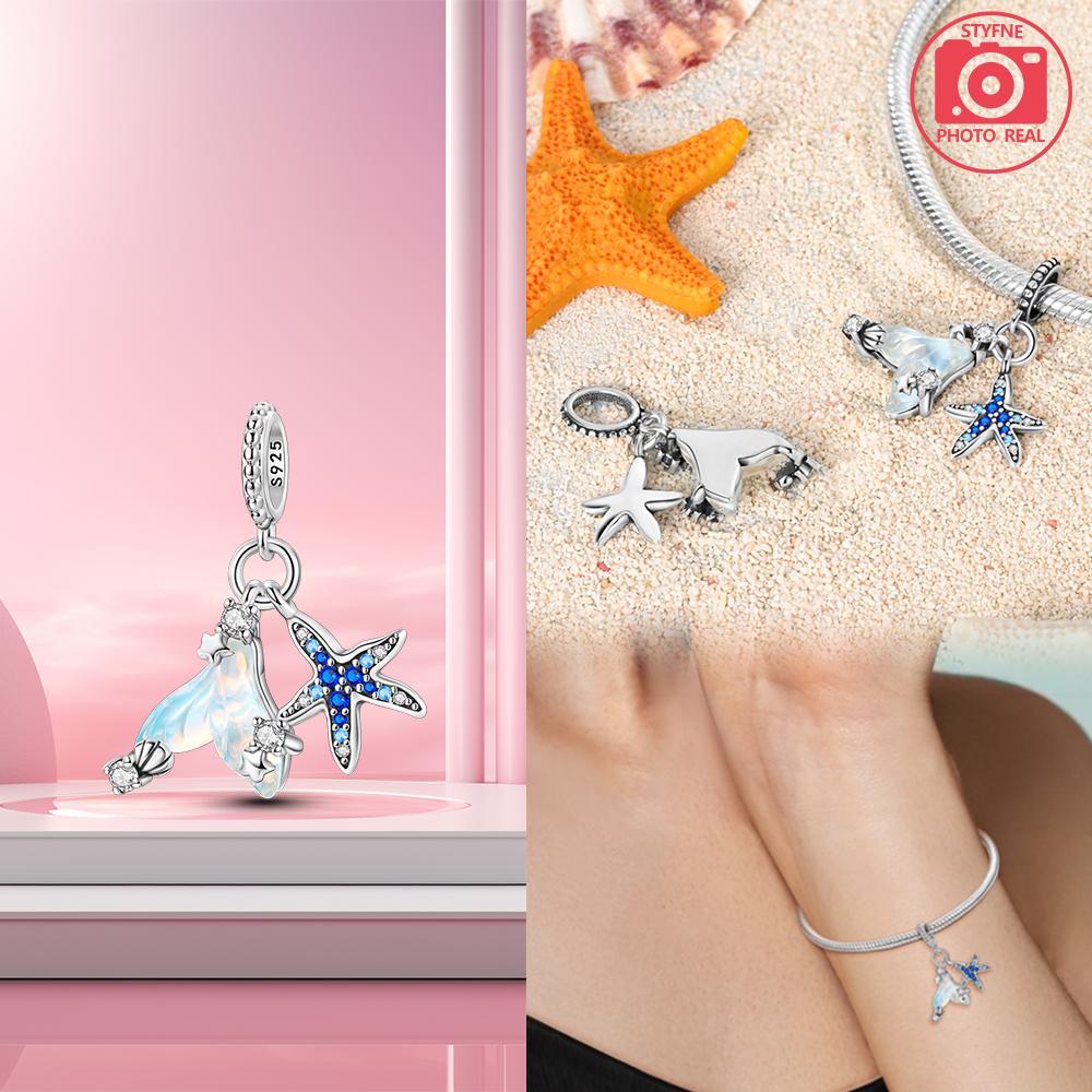 Copper Charms Starfish Crab Pearl Pendant For Dangle Pendant Bead Jewelry Beads  New Gifts For Women