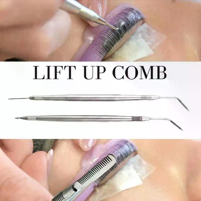 Double-headed Lash Lift Curler Eyelash Perming Stick Stainless Steel Cosmetic Applicator Comb Tool Eyelash Extension Supplies