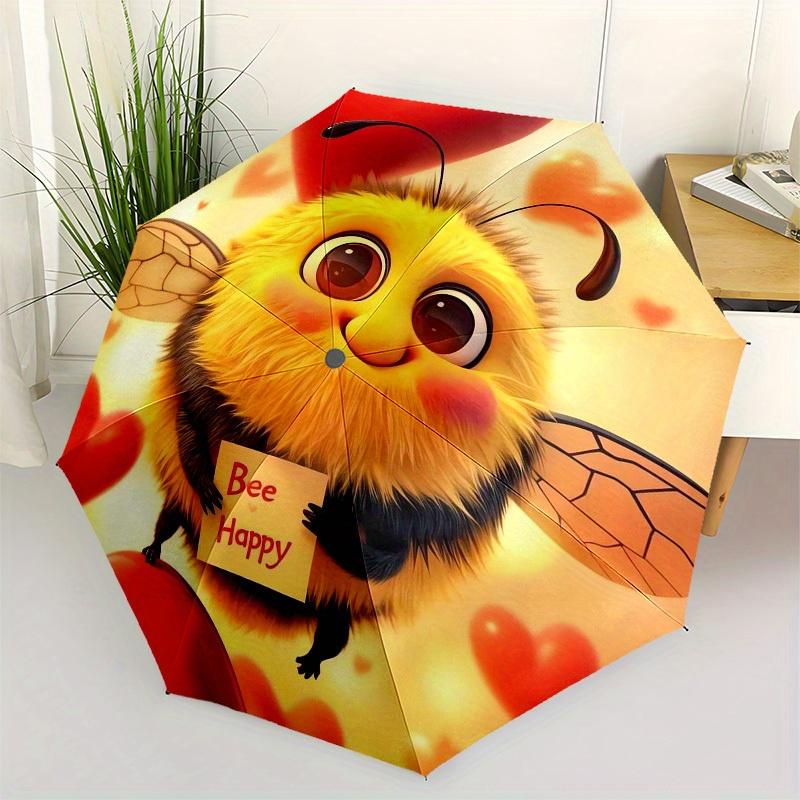

1pc Cartoon Pattern Umbrella with Plastic Handle,Suitable for All Seasons Home Travel Outdoor Umbrella