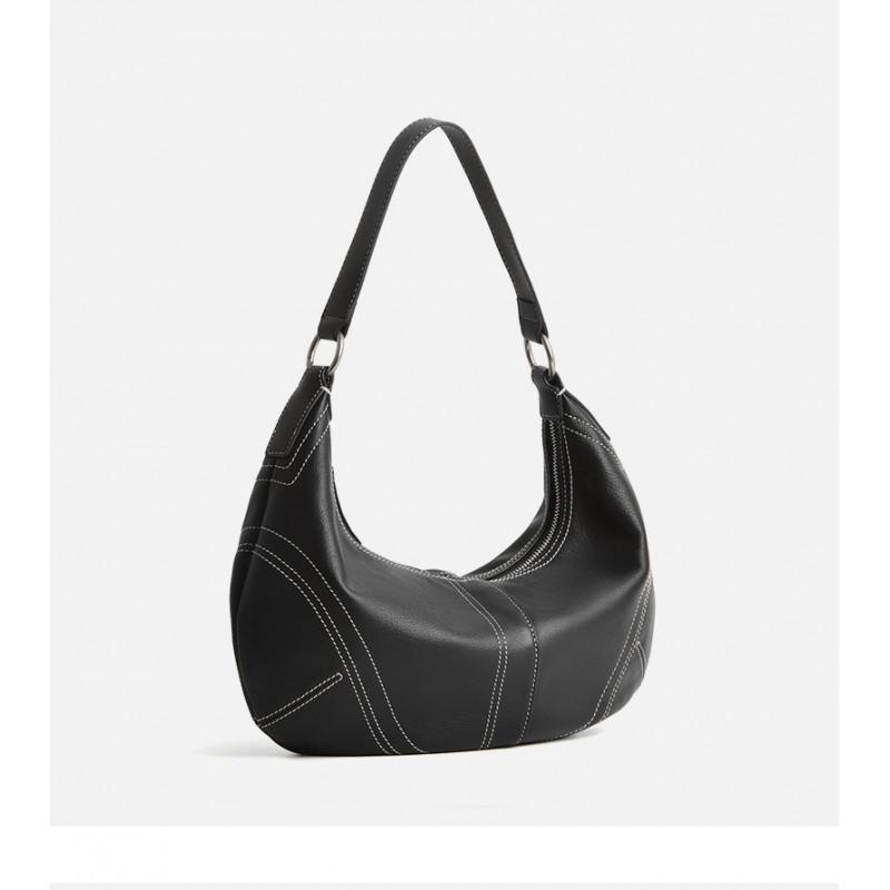 Small Niche Design Large Capacity Crossbody Bag Light Luxury High-end Feel Cowhide Women's Versatile Commuting Single Shoulder Armpit