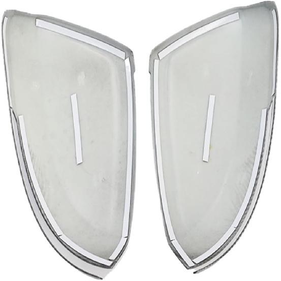 Car Side Door Mirrors Rearview Cover Compatible With VW Taos 2021-2022 Carbon Fiber Pattern