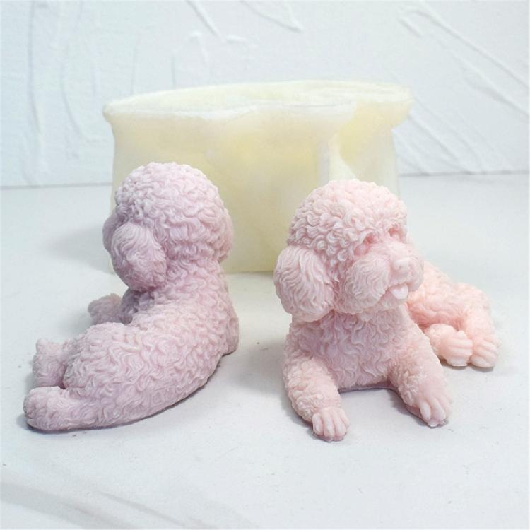 Animal Silicone Mould 3D Dog Candle Mold DIY Aromatherapy Candle Making Tool