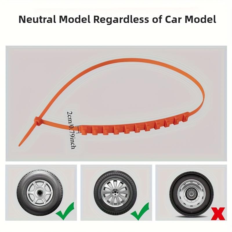 Universelle Anti-Rutsch-Schneeketten, 10 Stück Wiederverwendbare Reißverschluss-Traktionsriemen für Winterreifen mit Doppelrillen-Design