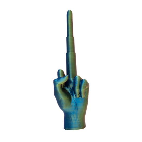3D Printed Retractable Middle Finger Telescopic Middle Finger Figurine Stress Relief Toy Home Office Living Room Desktop Decoration Ornament Gag Gift