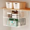 1Pc Under Cabinet Basket Organizer Foldable No Drill Storage Rack Stackable for Kitchen Closet
