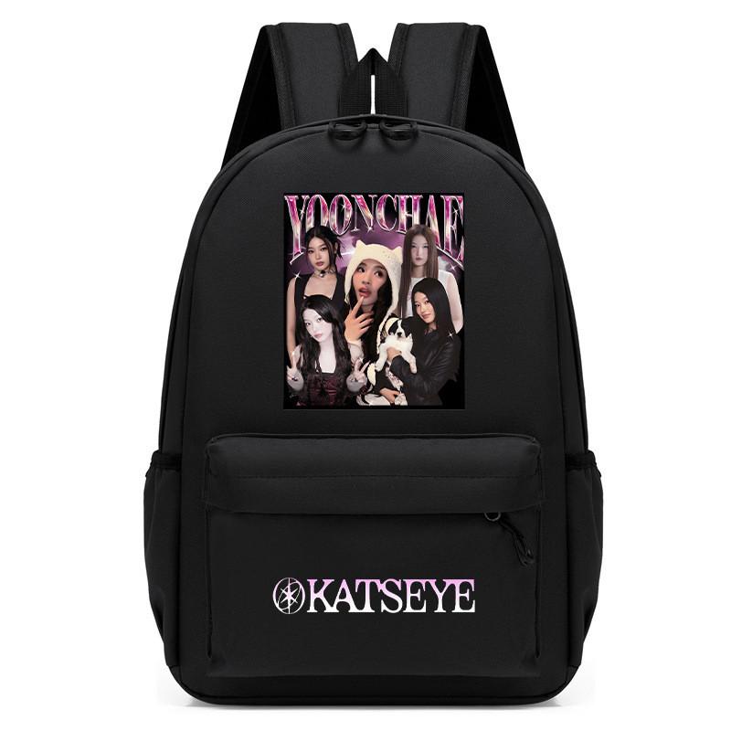 60123-2 Унисекс Рюкзак KATSEYE с принтом Студенческий Школьный Для Мальчиков Девочек Водонепроницаемый Рюкзаки Сумка