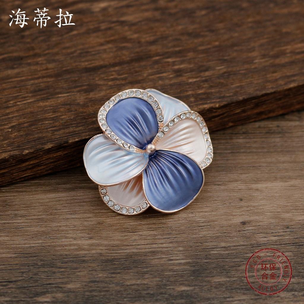 Neue Emaille geometrische Blume magnetische Brosche, modische und hochwertige Damen vielseitige multifunktionale Brosche