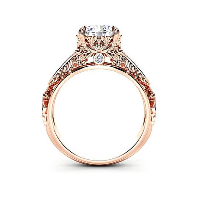 Small Jewelry Soft Line Ring, Zircon Diamond Wedding Ring.