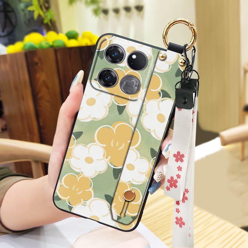 Back Cover Oil Painting Phone Case For OnePlus/1+Ace 5G Racing Edition Lanyard Waterproof Wristband Dirt-resistant Ring