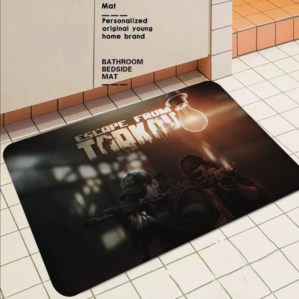 Game Escape From T-Tarkov Bathroom Mat Non-Slip Laundry Room Mat Laundry Decor Balcony Child Living Room Toilet Rug