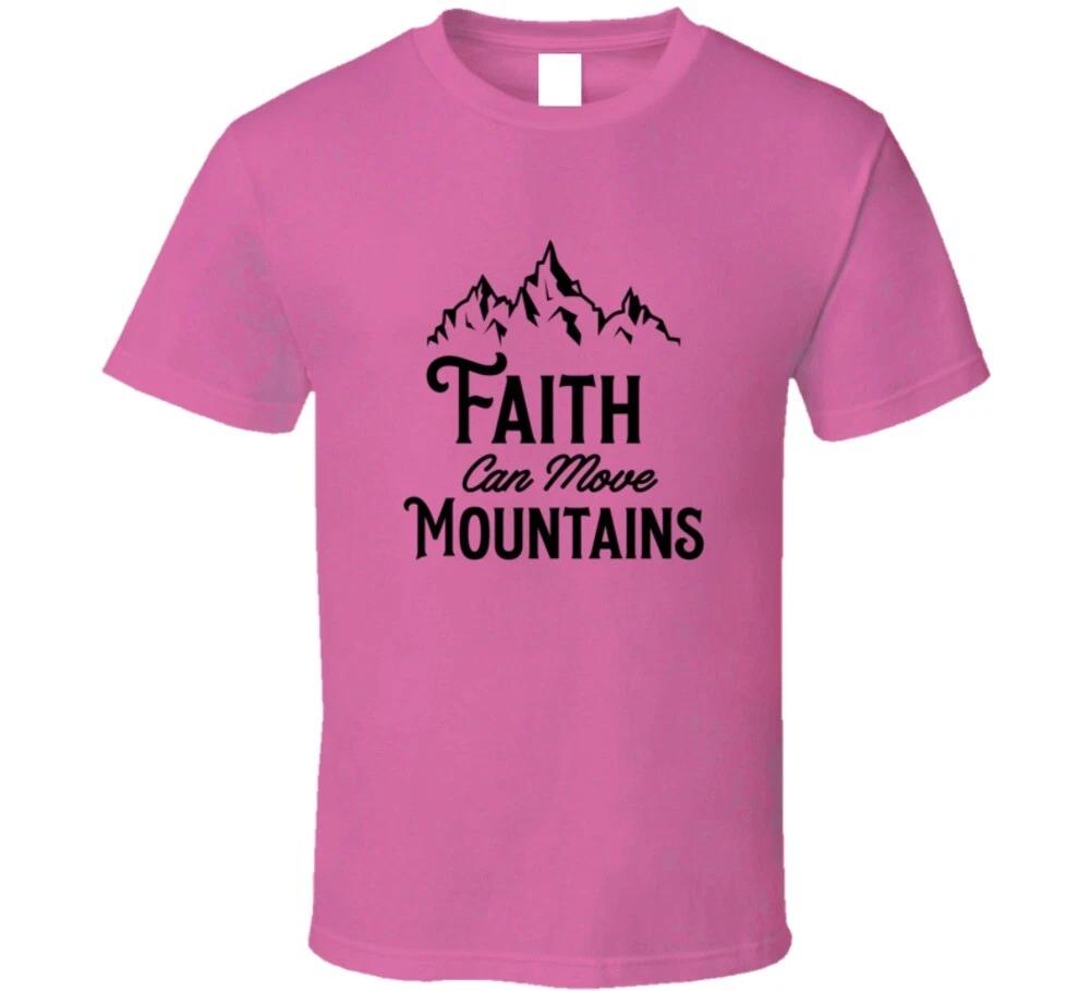 Faith Can Move Mountains Christian Jesus Gift T Shirt XL