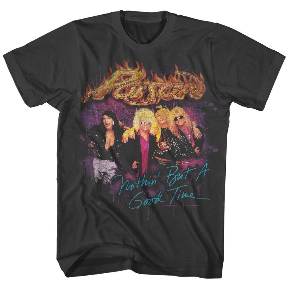 Poison Nothin But A Good Time Faded Men T Shirt XXXXL