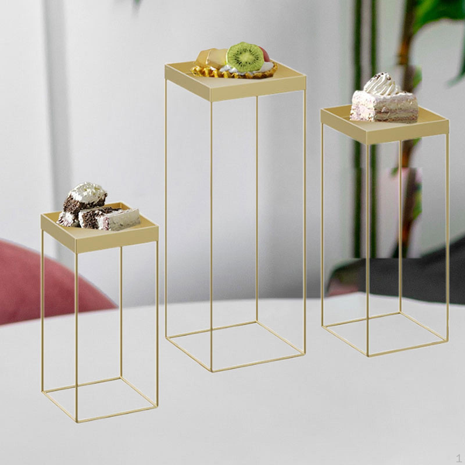 

3 шт. Подставки для кексов, тортов, десертов, универсальная металлическая витрина для хранения закусок золотой