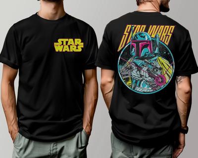 2 Sided Star Wars Day Boba Fett Vintage Unisex Adult Kid Tee 592055-58