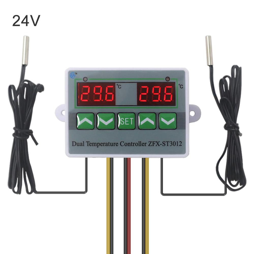 Digitale dubbele thermostaat Regelaarrelais Temperatuurregelaar Temp. Schakelaar voor broedmachine met Dual