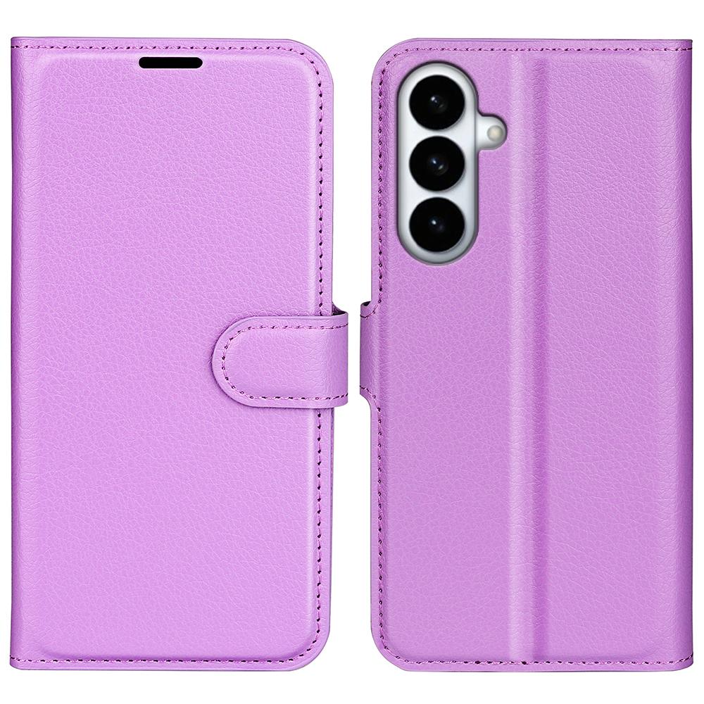 For Samsung Galaxy S26+ Case Wallet Stand Litchi Texture Shockproof Leather Phone Cover
