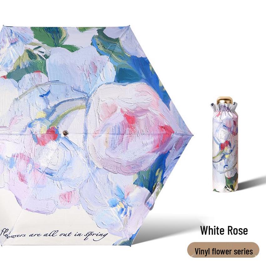 50% Reducere Umbrelă Mini Ultralight de Soare pentru Femei - Compactă, Portabilă, Design Capsulă Pliabilă