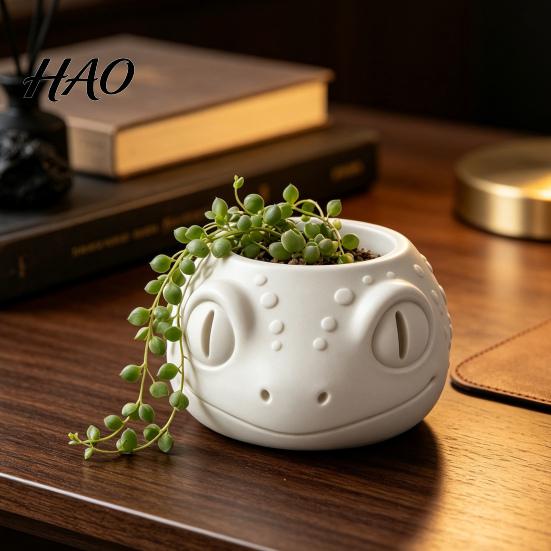 Lizard Planter Lizard-Shaped Planter, 3D Printed Cute Animal Flower Pot, Small Plant Decor Desk Container for Indoor Bookshelf, Desktop, Home Creative