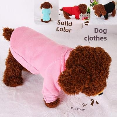 Haustierkleidung, Hundekleidung, Unifarbener Pullover, Herbst- und Wintermodelle, Dicke Modelle.