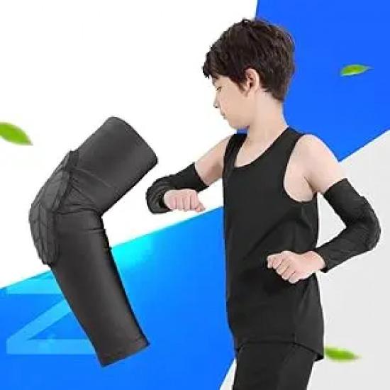 Kids Youth 5-15 Years Padded Arm Knee Sleeve Compression Leg Protective children football cycling protection knee pads equipment