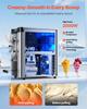 Commercial Hard Ice Cream Machine, 2000W 12-20L Per Hour, Countertop Gelato Hard Serve Ice Cream Maker with 6L 304 Stainless Steel Cylinder, Auto