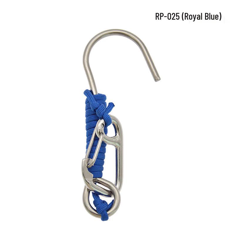 316 Stainless Steel Scuba Diving Single Reef Hook with Safety Rope