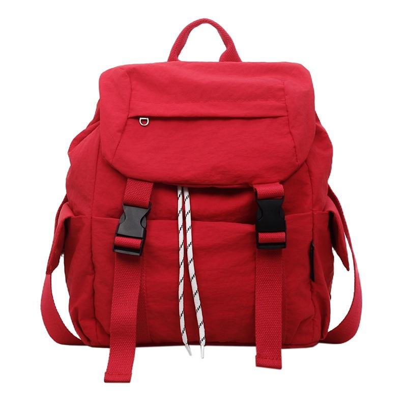 Double shoulder cloth bag female large capacity leisure student class schoolbag campus wind going out travel backpack