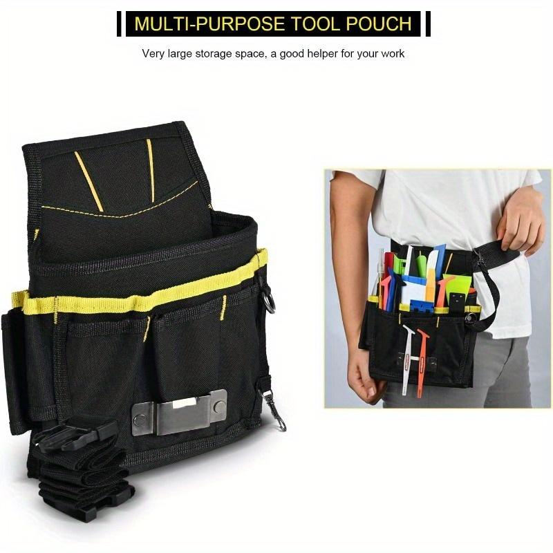 Multifunctional Tool Waist Bag with Multiple Pockets Adjustable Waist Strap Organizer for Tools, Screwdrivers,Tapes,Electricians