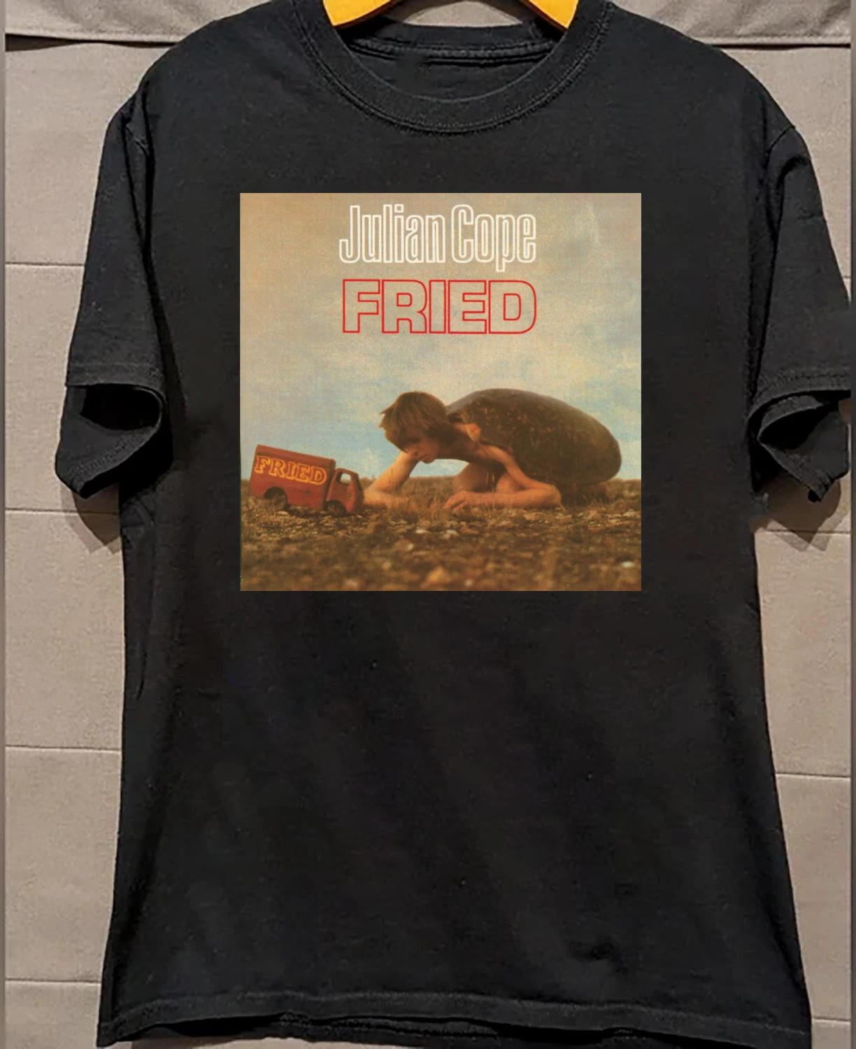 Julian Cope - Fried Albums Black Cotton Shirt Full size S-5XL Unisex CS340 S