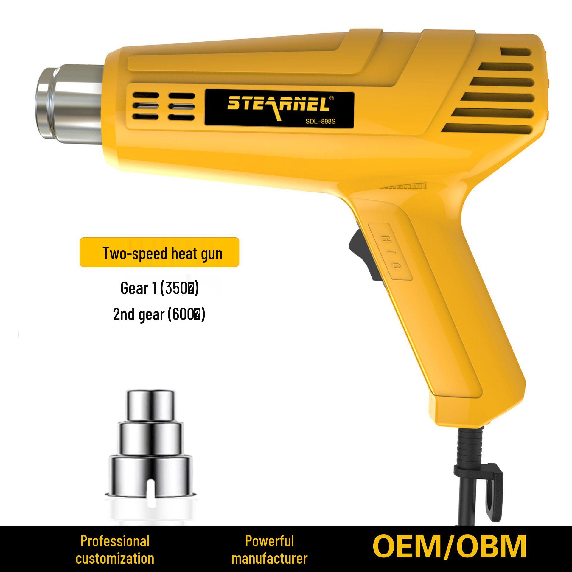 

Portable Handheld Industrial Hot Air Heat Gun for DIY Electronics and Car Wrapping.
