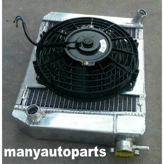 4 ROW Radiator+Shroud+Fan For Rover Mini Cooper S 1275 GT SPI Morris 1959-1997 MT 1960