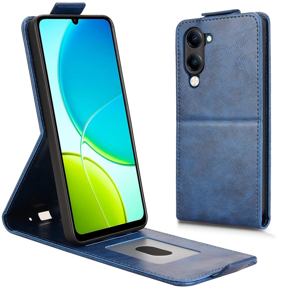 For Vivo Y04 4G/Y29s 5G Stand Case Magnetic Clasp Vertical Flip Leather Phone Cover with Card Holder