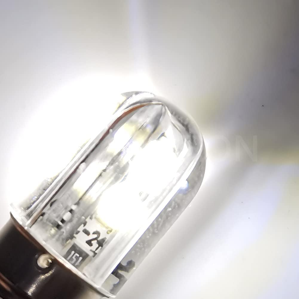 Ruiandsion BA9S LED Bulb 120V AC/DC Miniature Bayonet 9mm BA9s Base 3030 4SMD LED Replacement Bulb for Indicator Pilot Lights,White (Pack of 10)