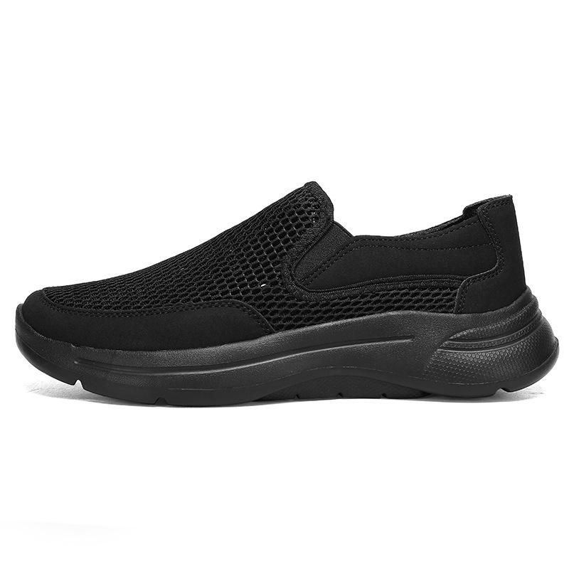 Putian 2025 New Mesh Breathable Hollow Deodorant Mesh Shoes Men's Soft-soled Casual One-pedal Sports Trendy Shoes 48