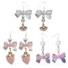 Fashionable Strawberry Bowknot Earrings Sturdy Alloy Materials Fashion Jewelry Accessory for Comfort and Styles