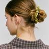DEPOUND Coin Charm Velvet Scrunchie - Olive