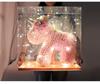 Qixi Unicorn Rose Preserved Flower & Teddy Bear Gift Set for Girlfriend or Kids