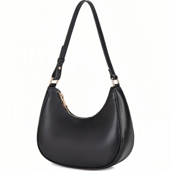 Women's Shoulder Bag Eco-Friendly Leather Multi-Compartment Black Large Capacity Tote