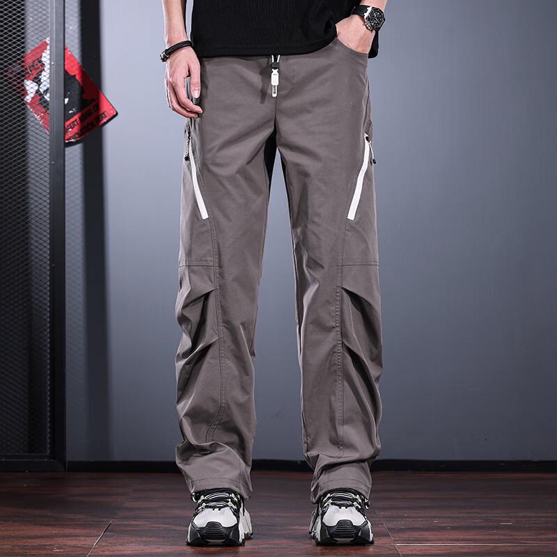 Jie Leinuo Men s American Style Loose Straight Outdoor Cargo Pants 3XL