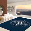 Nautisk Kompass Hallmatta Tvättbar Halkfri Vardagsrum Soffa Stolar Områdesmatta Kök Dörrmatta Områdesmatta