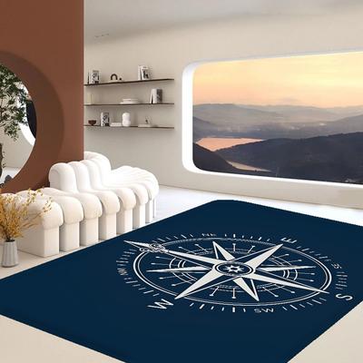 Nautical Compass Hallway Carpet Washable Non-Slip Living Room Sofa Chairs Area Mat Kitchen Doormat Area Rug