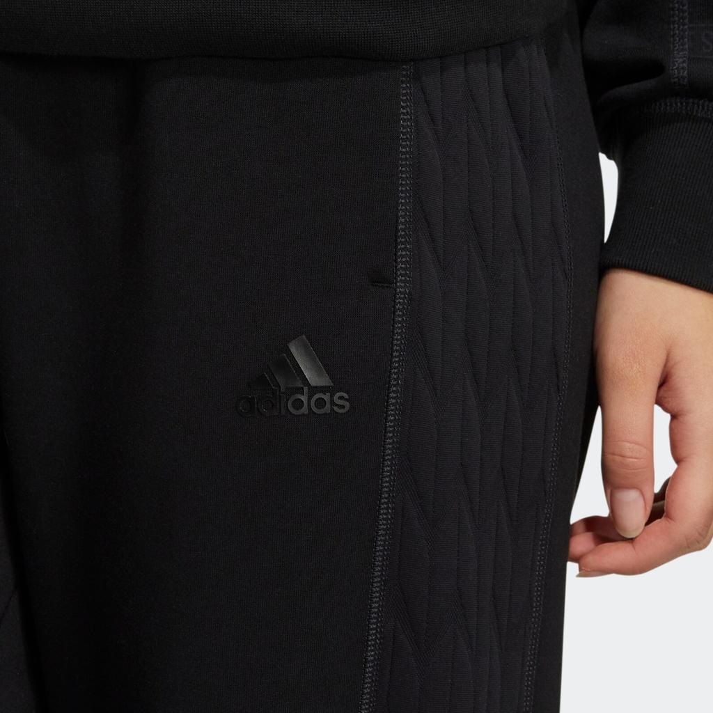 adidas Gestrickte Jogginghose Damen Schwarz Moderate Bündchenhose HM7115