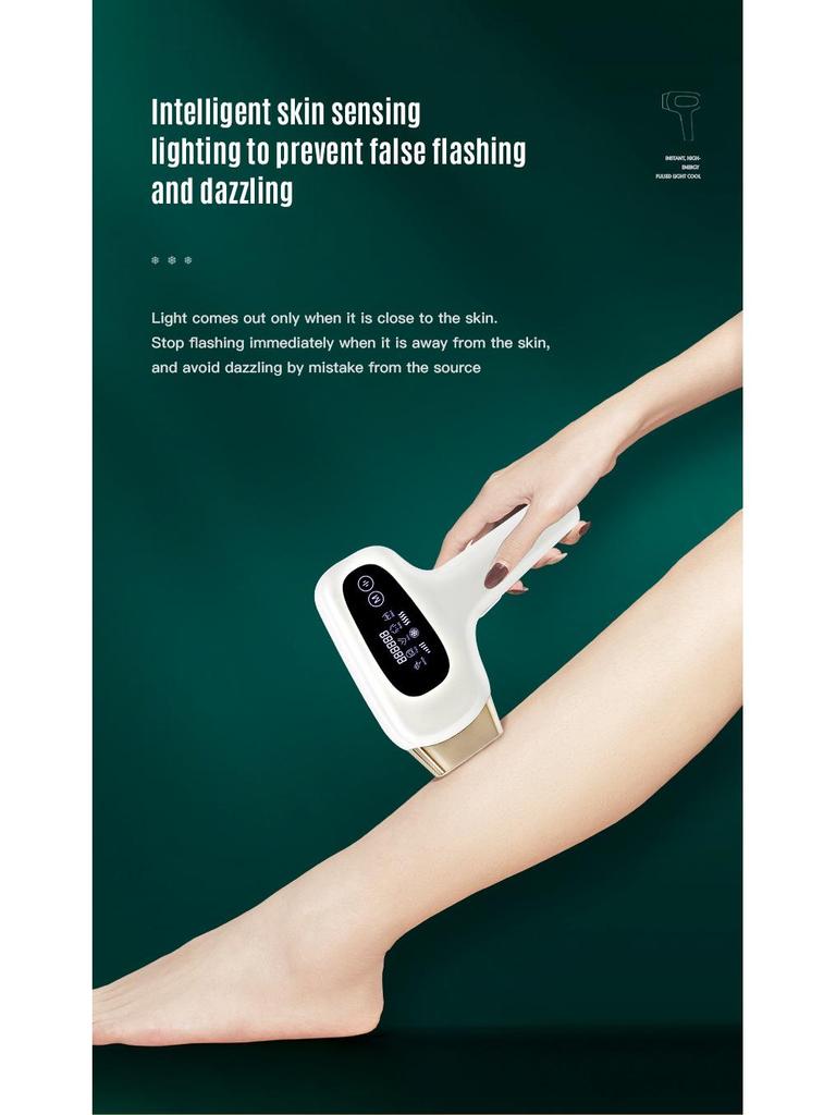 Full Body IPL Hair Removal Device with Painless Ice Sensation Therapy