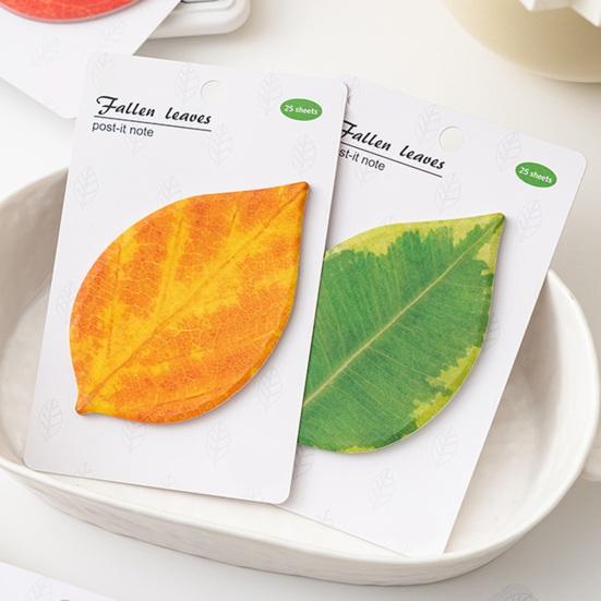 Leaf-Shaped Sticky Notepads Removable Memo Pads Paper Sticker Pads Anti-Forgetting Reminder Note for Home Wall Photo DIY Decoration